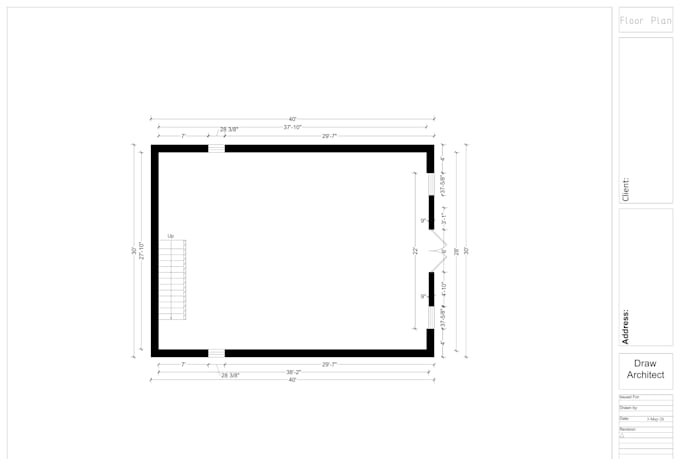draft architectural plans in autocad draftsman